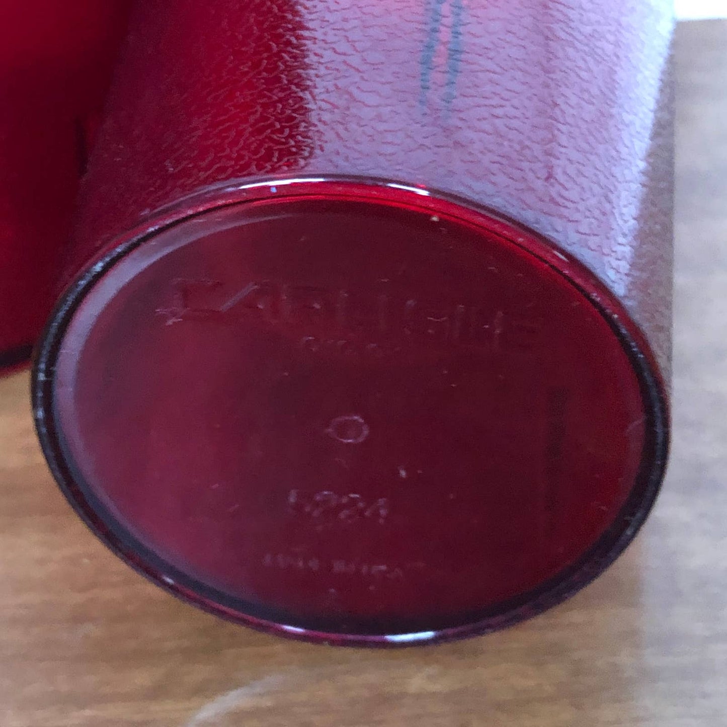 Vintage Coca-Cola Tumbler Glass Red Hard Textured Plastic Restaurant 24oz Set 4