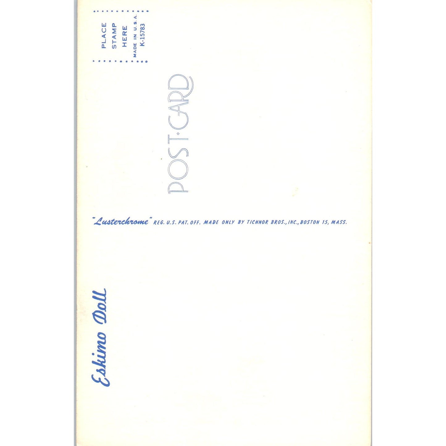 Eskimo Doll - Dolls of Many Lands Series Original Postcard PB4