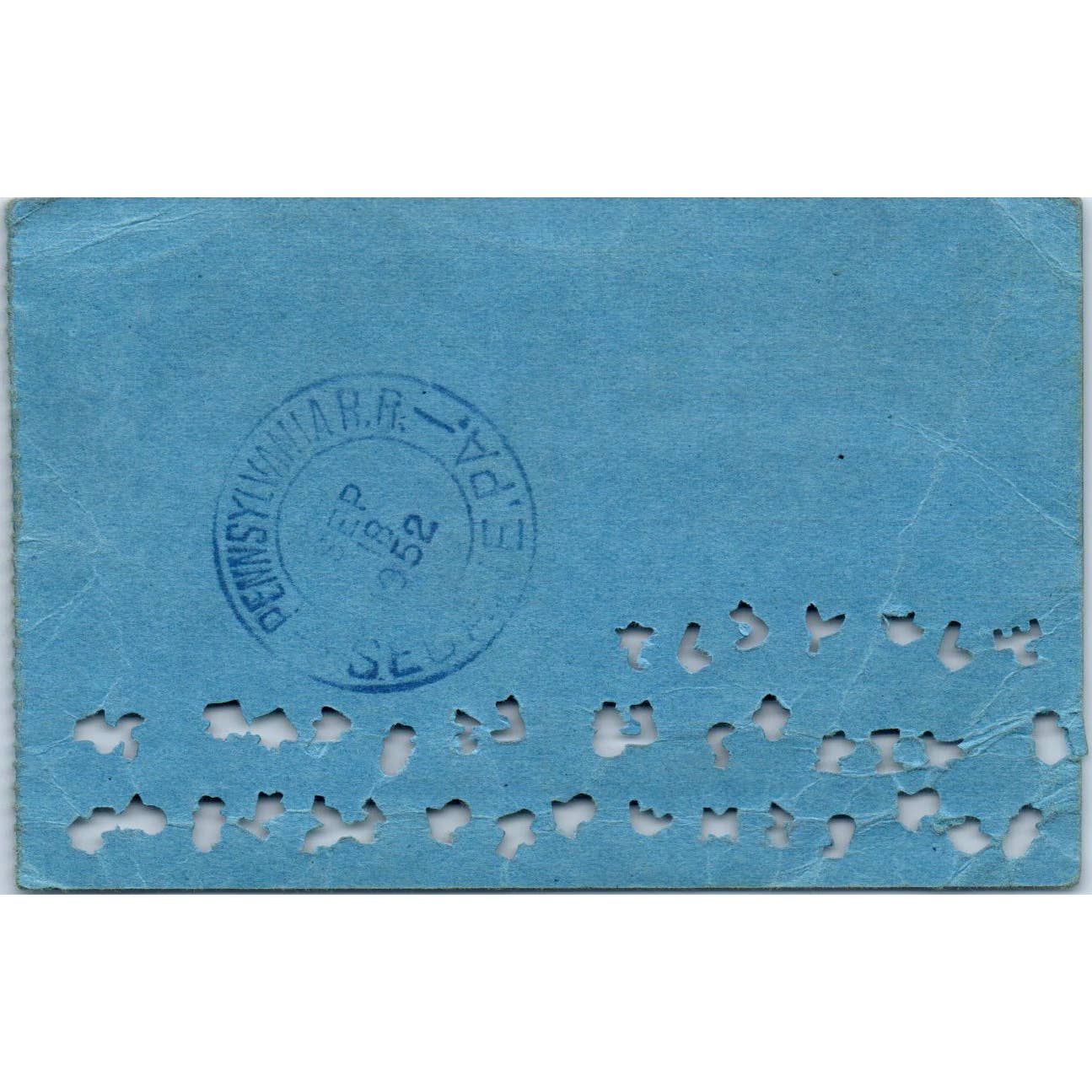 1952 Pennsylvania Railroad Company Monthly School Ticket SE8