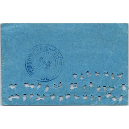 1952 Pennsylvania Railroad Company Monthly School Ticket AK3-M42