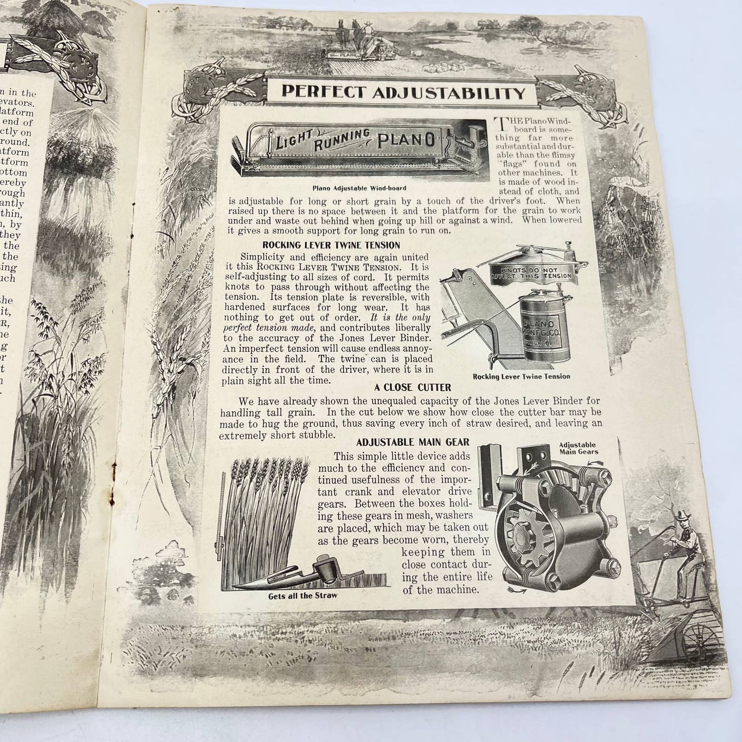 RARE 1900 Plano Light Running Harvesting Machinery Catalog Chicago TF7