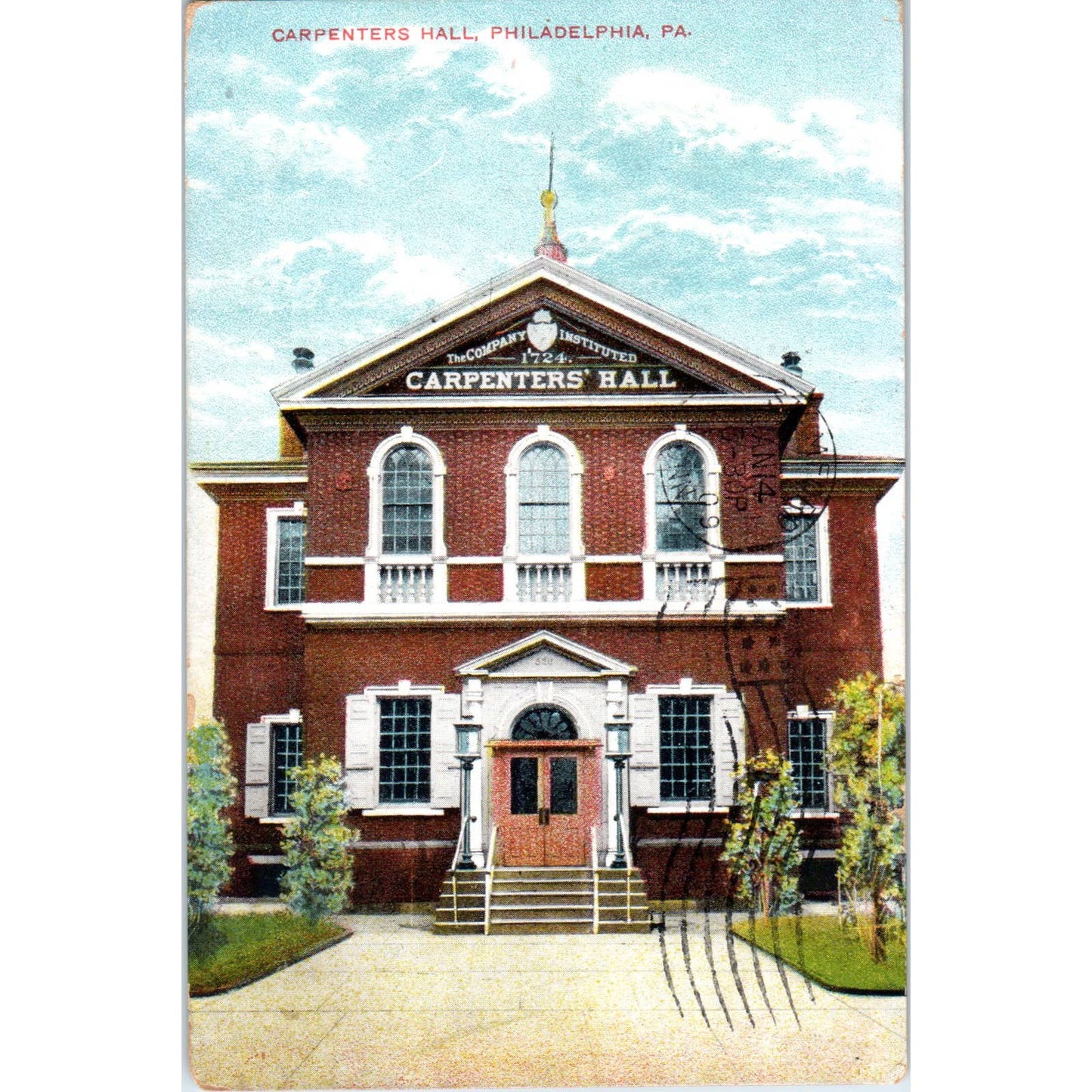 1909 Postcard Carpenter's Hall - Philadelphia PA TD9-P1