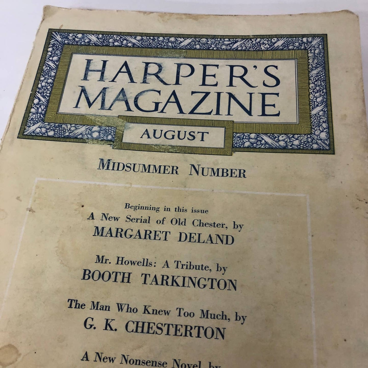 Harper's Monthly August 1920 The Man Who Knew Too Much,The Vanishing Prince