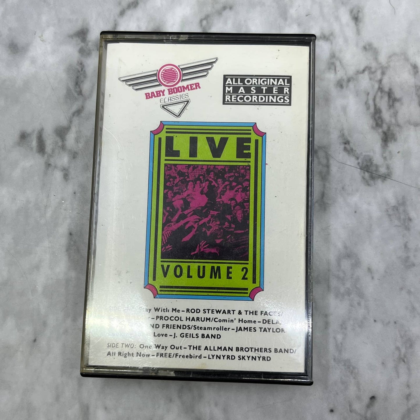 Baby Boomer Classics LIVE Volume 2 Rock Compilation Cassette Tape TJ6-80