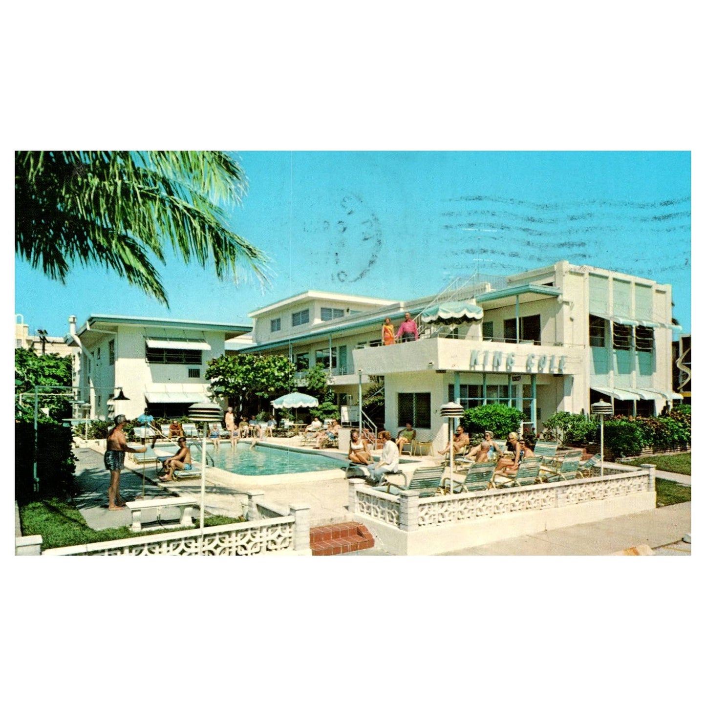 Vintage Postcard - King Cole Apartment Hotel Fort Lauderdale Florida TJ7-1