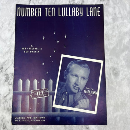 1940 Number Ten Lullaby Lane by Clark Denmis Sheet Music V39-3