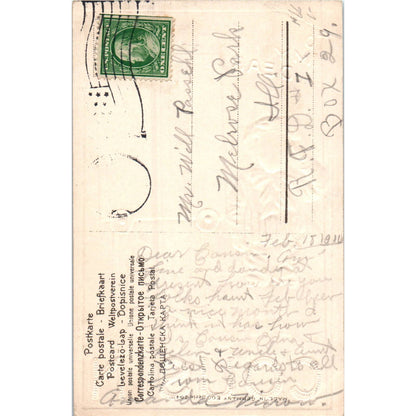 Cousin Greeting c1908 Embossed Original Postcard TK1-P15