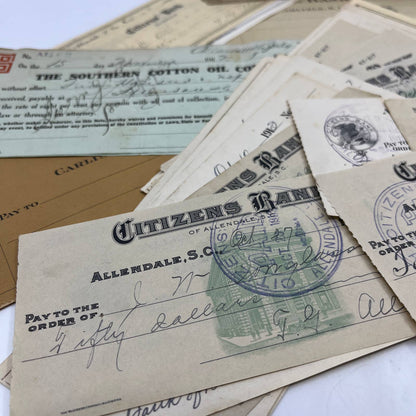 c1913 Huge Lot of Allendale South Carolina Paper Ephemera TI5