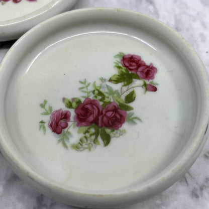 Vintage Floral Mini Butter Pat Plate Tea Doll Party 3” Japan Set of 3 TJ5