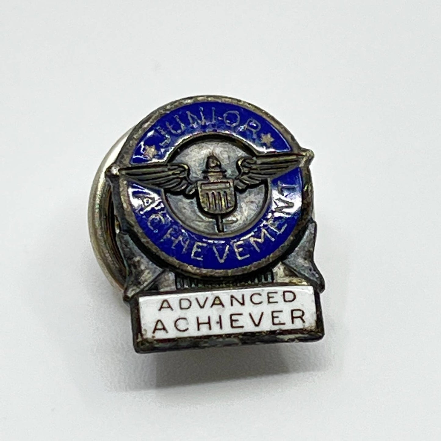 Vintage Sterling Silver Junior Achievement Advanced Achiever 1/2" Pin Button SC3