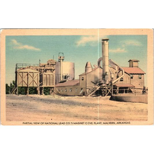 National Lead Co Magnet Cove Plant Malvern Arkansas Original Postcard P2-4