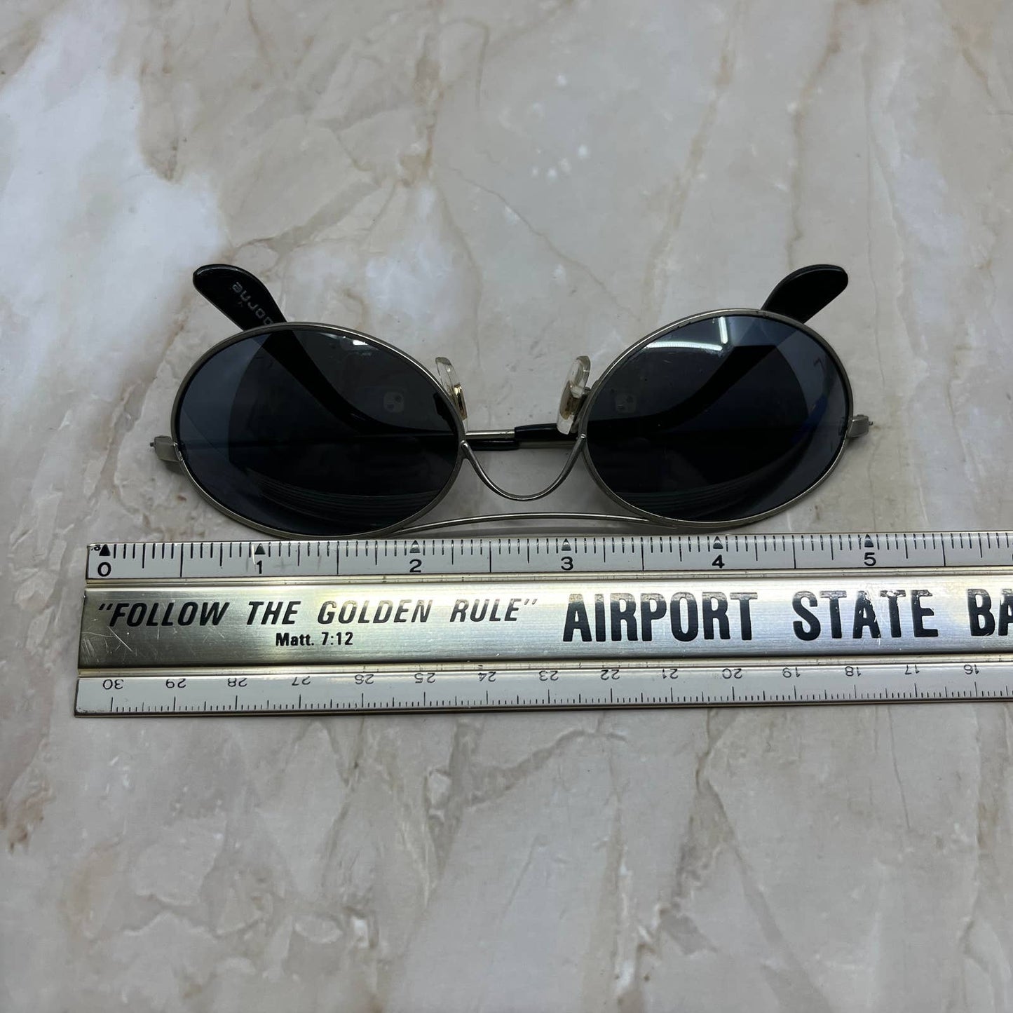 Claiborne Oval Aviator Silver Tone Sunglasses Eyeglasses Frames TJ1-G2-8