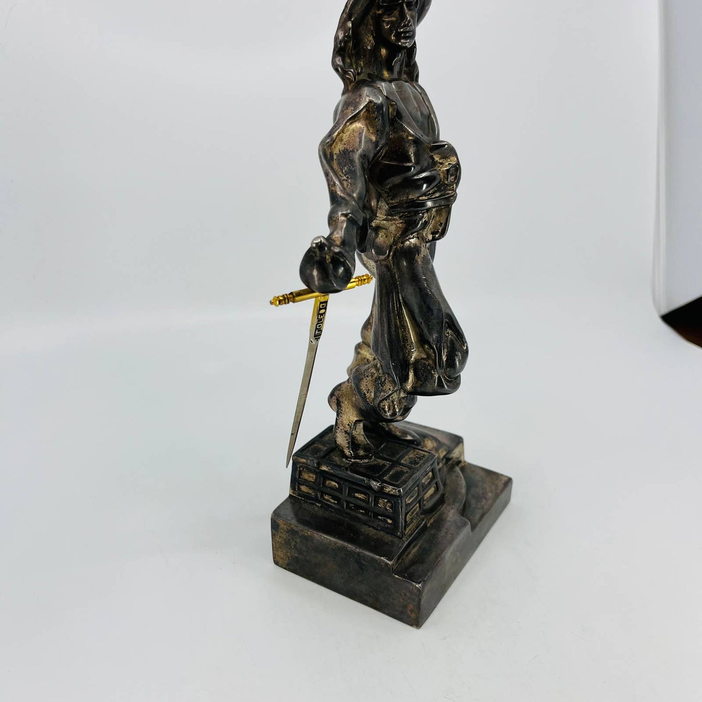 1920s Art Deco PAUL HERZEL Pompeian Metal PIRATE Buccaneer Bookend 10” TB9