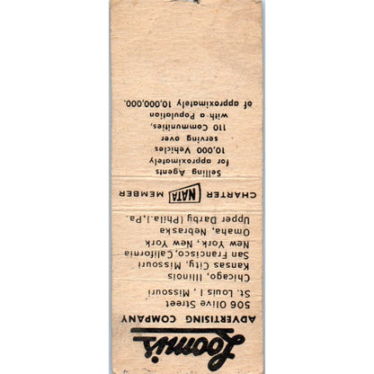 Loomis Transportation Advertising Co St. Louis MO Advertising Matchbook SA9-M3