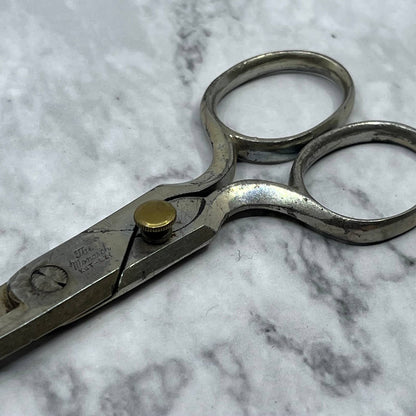 Vtg Monarch Kut Ezy Buttonhole Scissors Shears w/Depth Adjuster Germany SE9