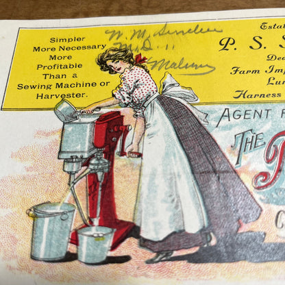 P.S. Surdam 1800s Letterhead Tubular Cream Separators 8” A8