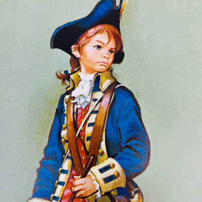 1969 Donald Art Co Hawley Print Drummer Boy Revolutionary War 6x15 FL2