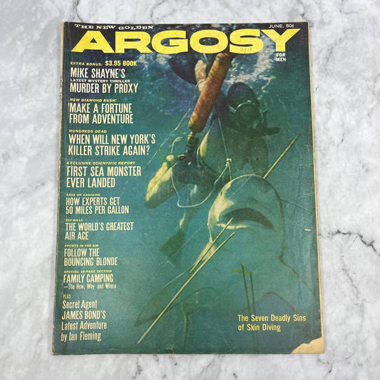 Argosy Magazine June 1962 Mike Shayne Murder By Proxy Skin Diving TJ3