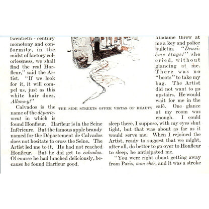 The Ship Canal Which Frons from Tancarville to Havre - 1921 Original Ad TJ7-L