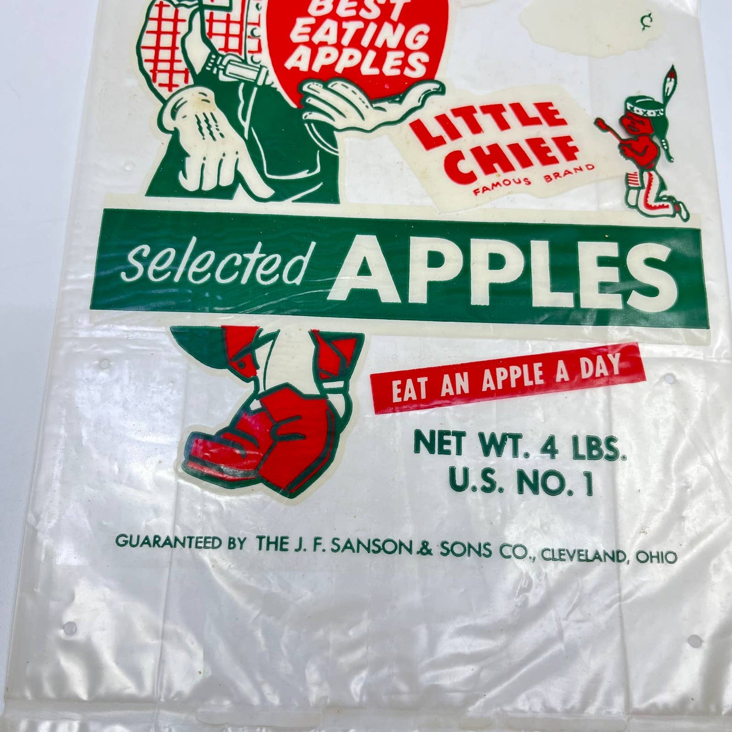 1950's Howdy Doody Little Chief Washington Apple Bag AB3