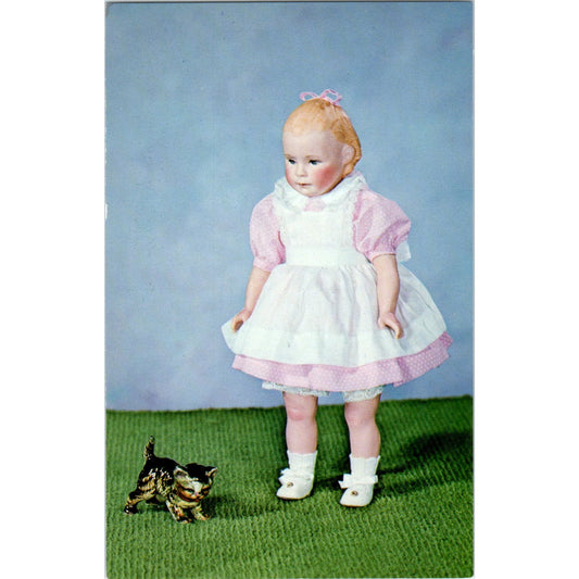 Muriel - Bisque Doll in Pink Dress by Ellory Thorpe Original Postcard PB3