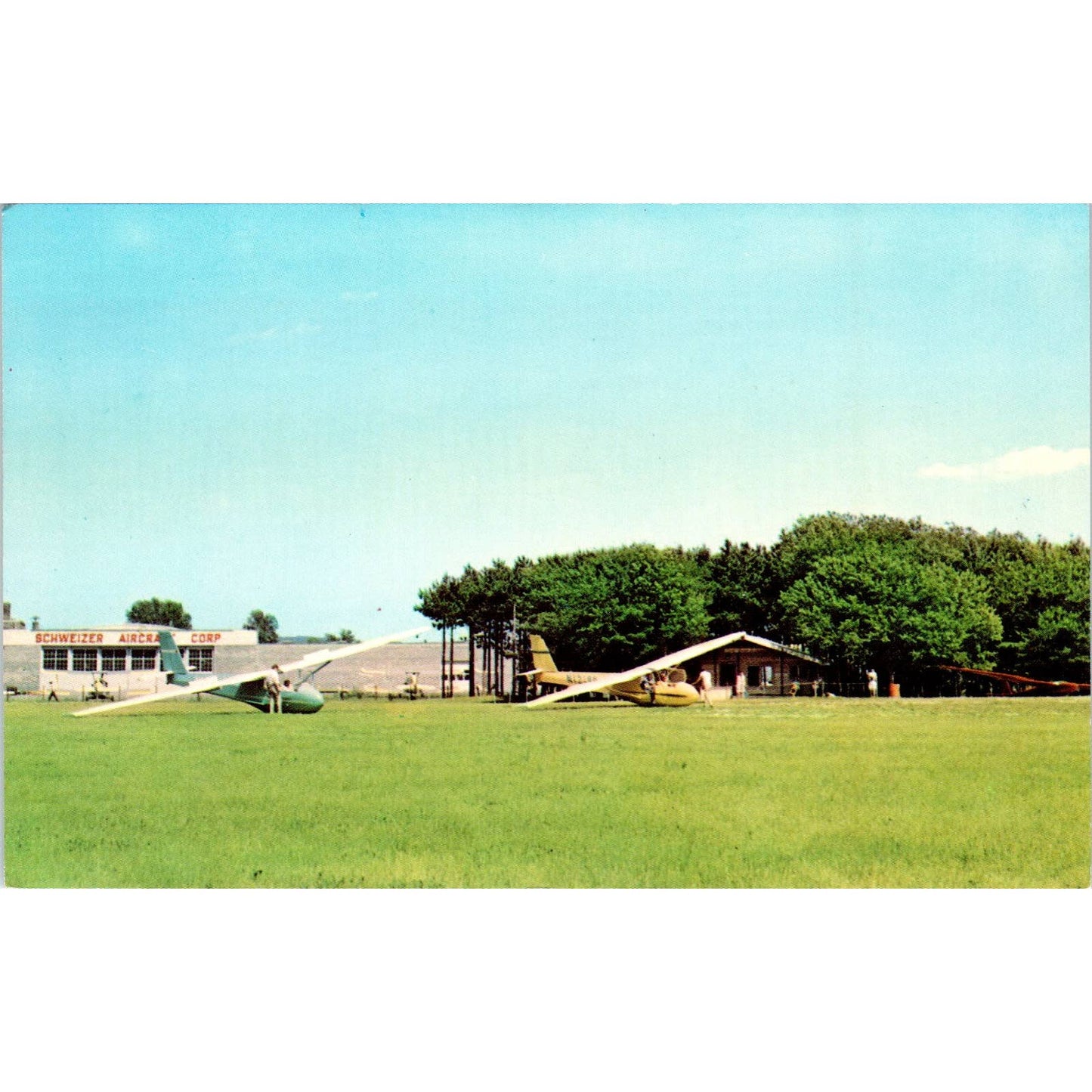 Schweizer Soaring School Elmira NY - Original Postcard TJ9-P1