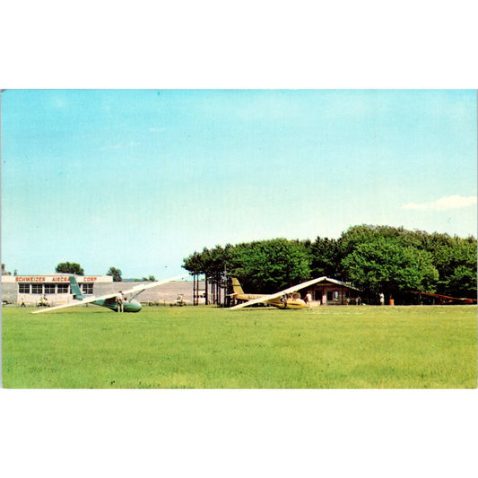 Schweizer Soaring School Elmira NY - Original Postcard TJ9-P1