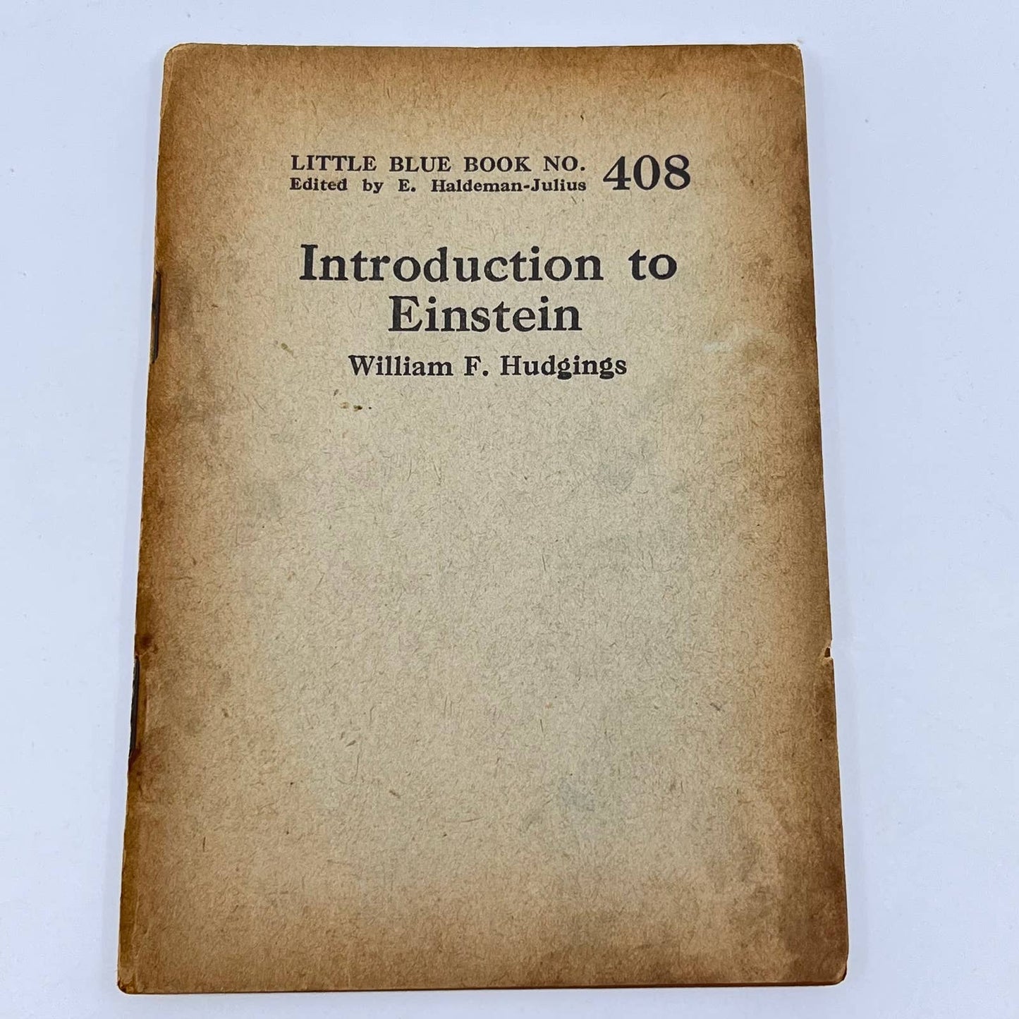 c1920 Little Blue Book No. 408 Introduction to Einstein William F. Hudgings SD3