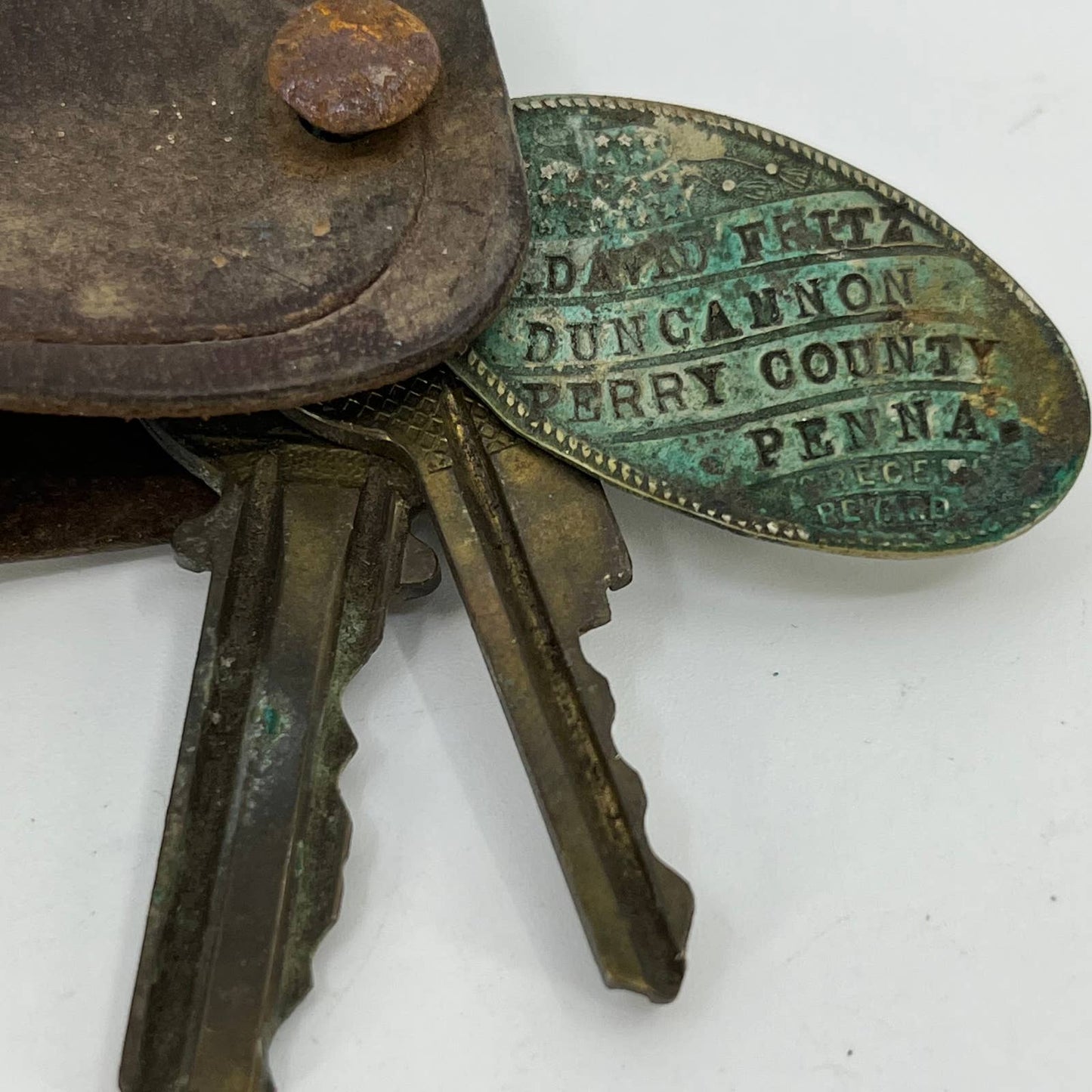 Vintage Key Holder w Nameplate Chas. David Fritz Duncannon Perry County PA SC4