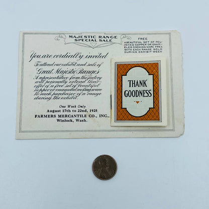 1925 Majestic Range Stove Oven Exhibition Invitation Mini Testimonial Book SC2