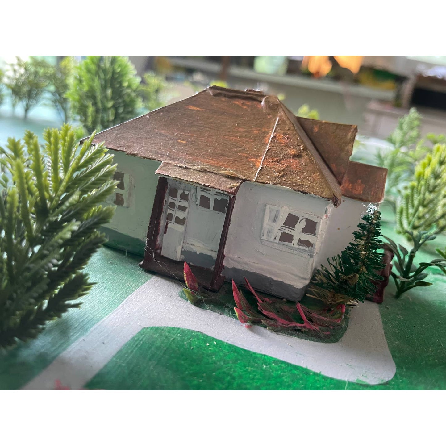 HUGE Vintage Handmade Farmstead Working Farm Miniature Scale Diorama
