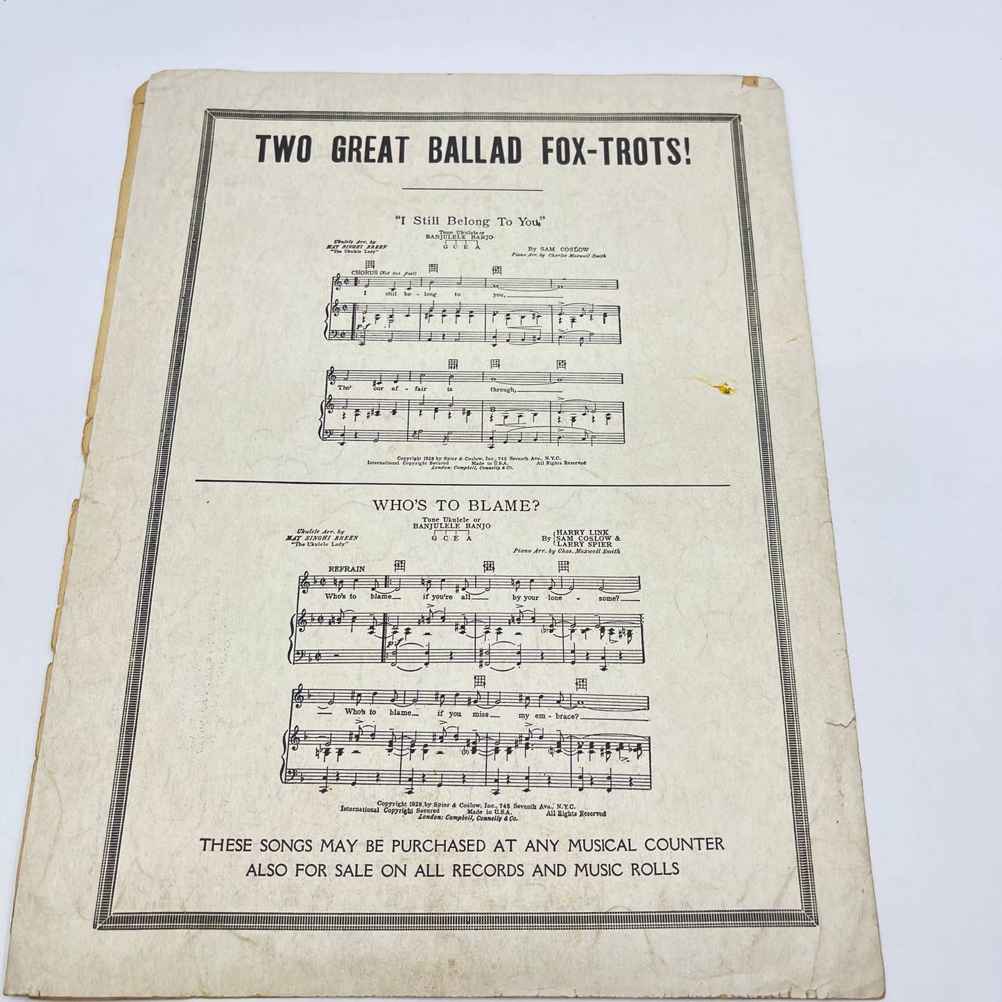 1928 Sheet Music My Window of Dreams Al Bryan John Klenner TF9