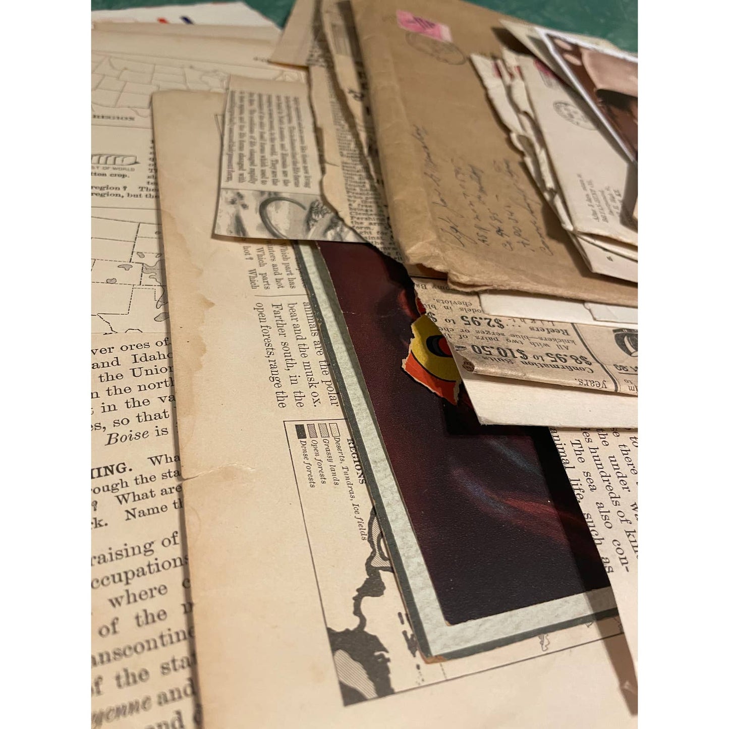 Vintage/Antique Junk Journal Crafting Lot - Approx 2 Lbs - Over 100 Pcs