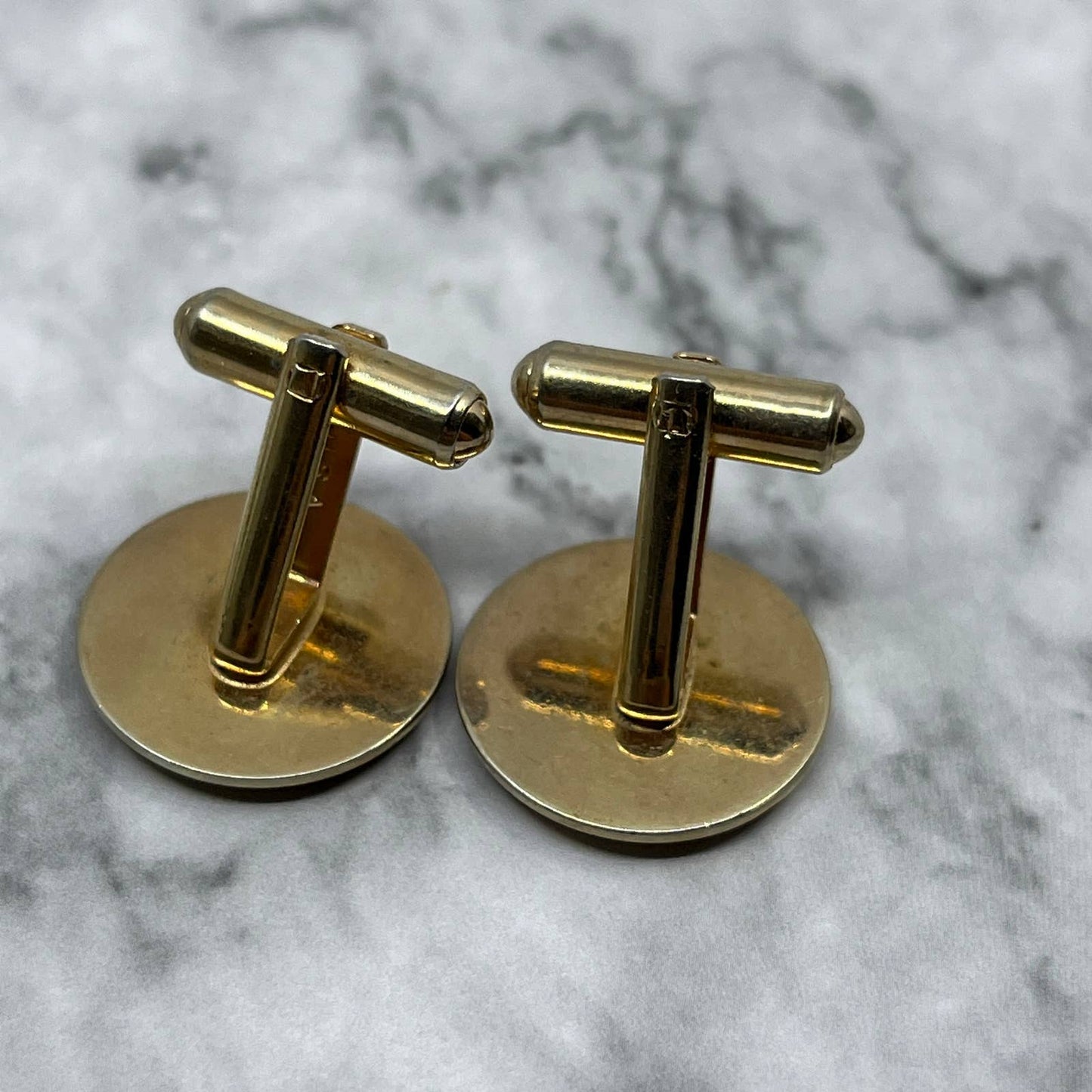 Vintage MCM Gold Tone Cufflinks Hickok SA2