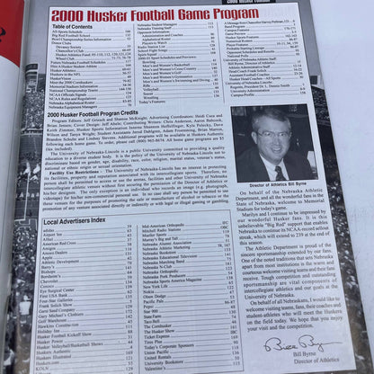 2000 Nebraska Cornhuskers vs. San Jose State College Football Program TH6