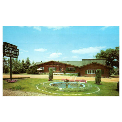 Vtg Postcard Alpine-Alpa Cheese Chalet Store Wilmot OH Hans Grossniklaus TJ7-1