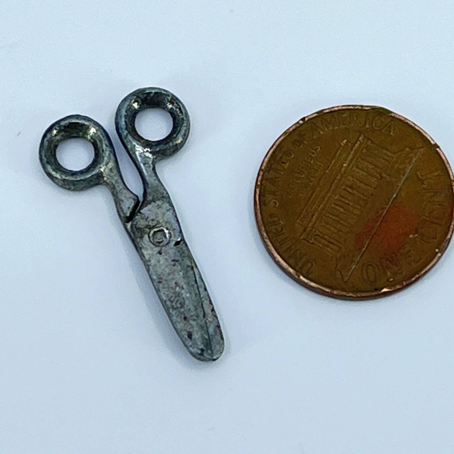 Vintage Cracker Jack Gumball Cereal Prize Charm Metal Scissors Premium SD1