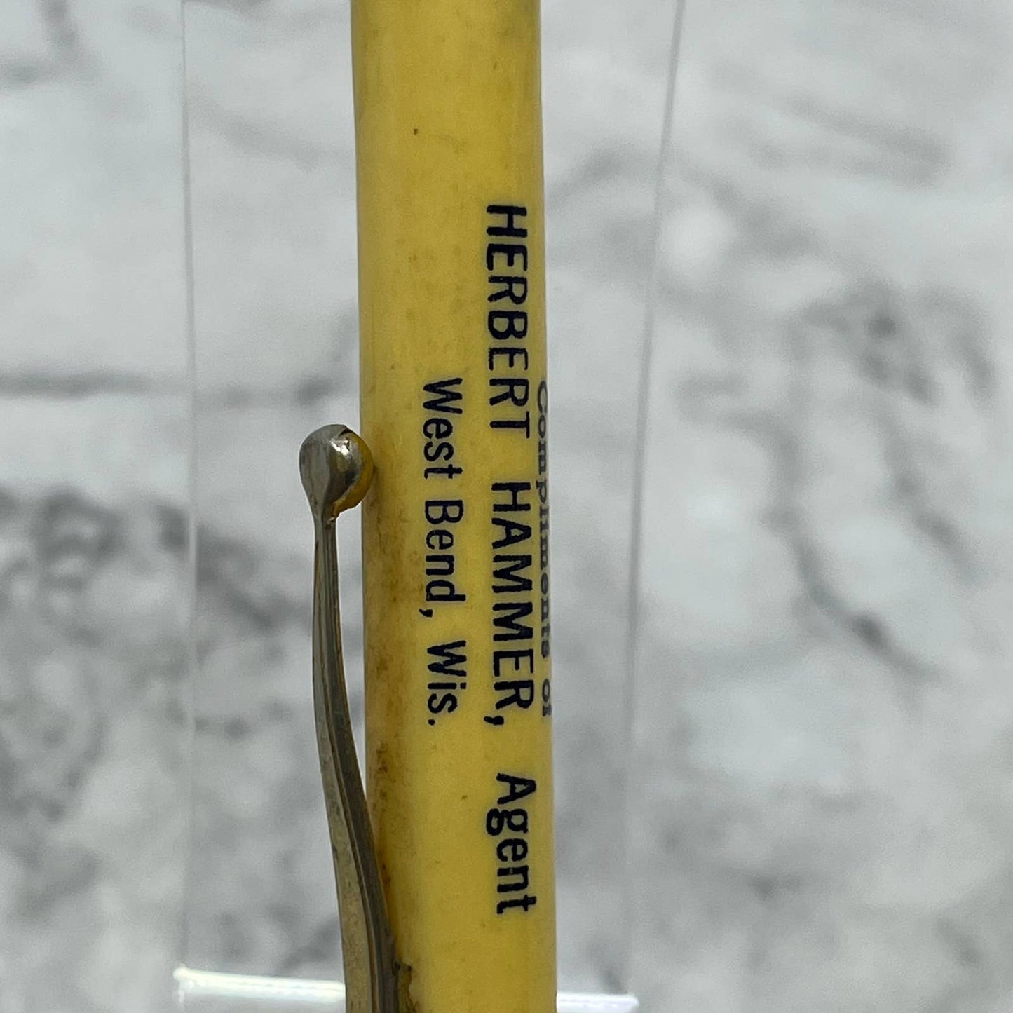 Vintage Mechanical Pencil FLOATER Standard Oil Herbert Hammer West Bend WI SE7