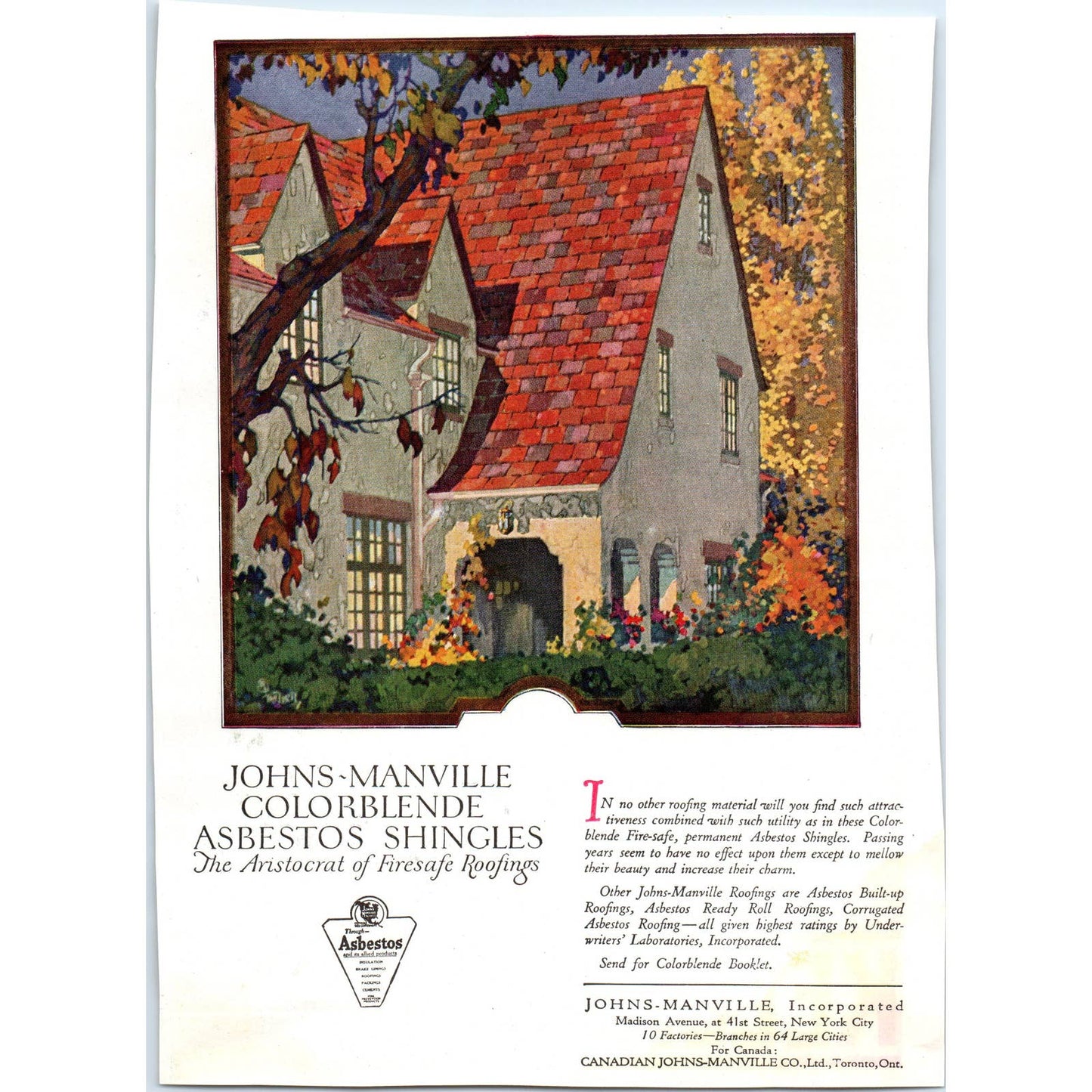 c1920 Harper's Magazine Ad - Kelly Springfield Caterpillar Tires NY TF6-1