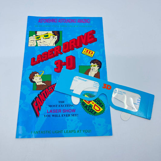 1989 Laser Drive 3-D Program & Glasses Hayden Planetarium NYC New York D7
