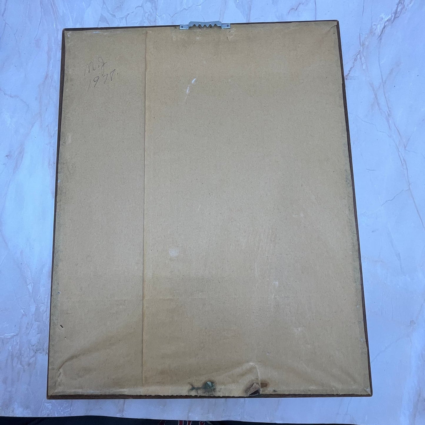 1970s Embroidery Crewel Wall Art Basket Of Pink Flowers Peonies 14.5x11.75"