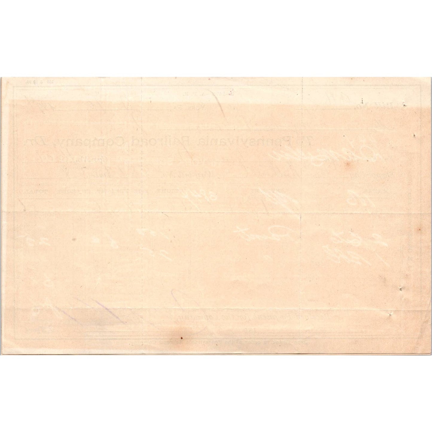 1900 Pennsylvania Railroad RR Company Way-Bill AD8