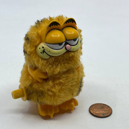 1981 Wind Up Toy Kate's Meow Fuzzy GARFIELD Taiwan 3" WORKS TH7
