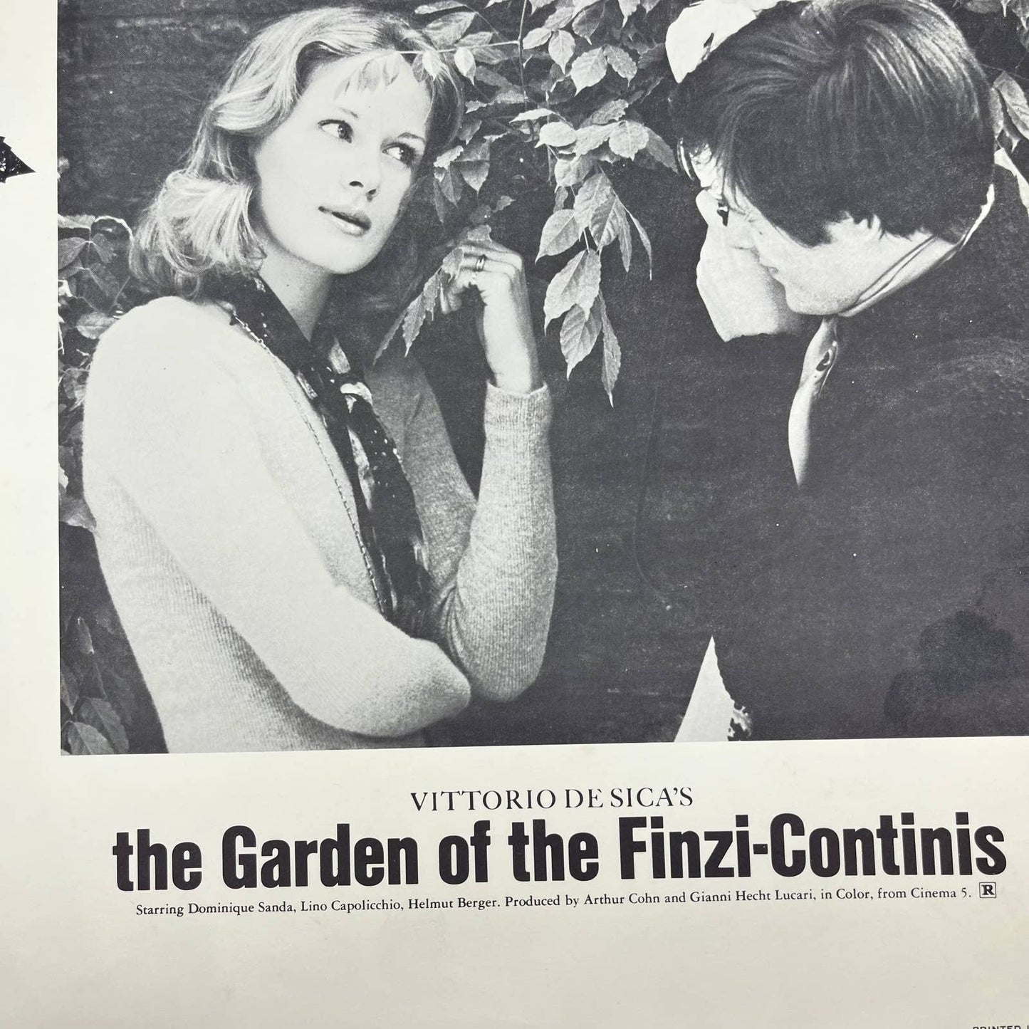 1970 THE GARDEN OF THE FINZI-CONTINIS Movie Lobby Card Sanda Berger 11x14” FL3