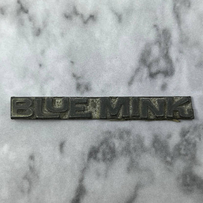 Vintage Printing Letterpress Printers Block Plate Blue Mink SE833