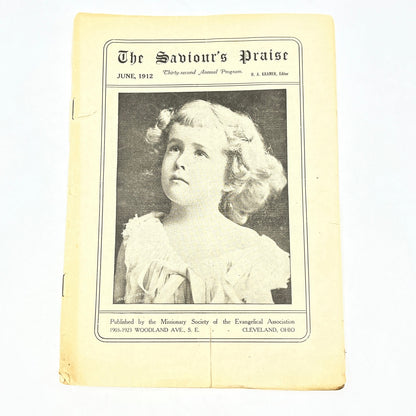 1912 The Saviour's Praise Christian Sheet Music Booklet Cleveland OH L4-6