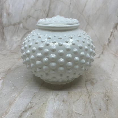 Milk Glass White Hobnail Light Shade Globe Ceiling Wall Mount 5” TE5