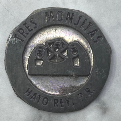 Vintage Letterpress Printers Block Plate Tres Mojitas Hato Rey P.R. SE843