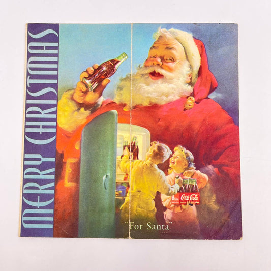 1950 Coca Cola Coke History of Santa Claus Leaflet SC9