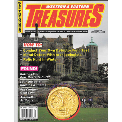 Western and Eastern Treasures Magazine Jan 1994 Vol. 28 Metal Detecting Gold M1